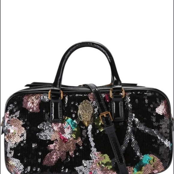 Kurt Geiger NWOT Small Black Sequin Kensington Duffle Bag. Dustbag Included - Picture 6 of 7